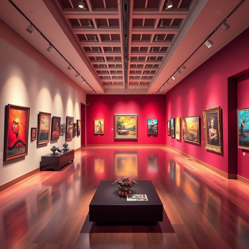 Interior of Chromatic Canvas Gallery, showcasing a modern and inviting art space.