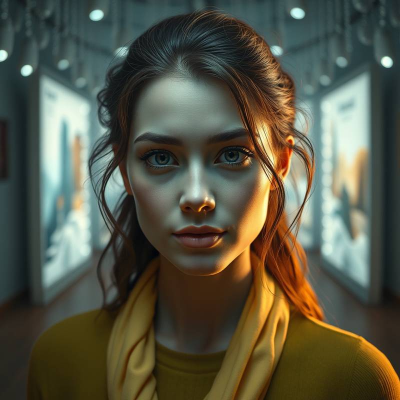 Portrait of Anya Petrova, a digital artist creating immersive installations